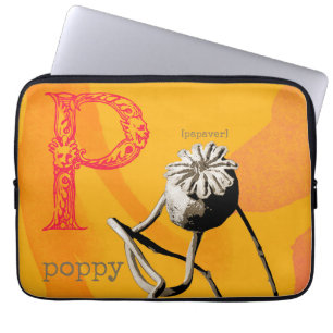 Housse Pour Ordinateur Portable P est pour Poppy