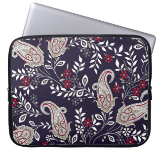 Housse Pour Ordinateur Portable Paisley indien traditionnel, motif sans soudure.