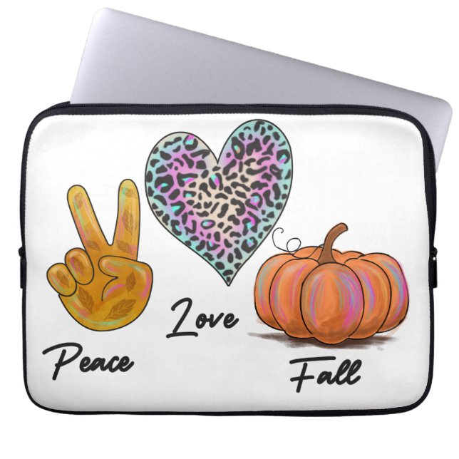 Housse Pour Ordinateur Portable Paix amour chute (Devant)