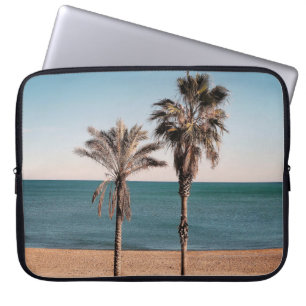 Housse Pour Ordinateur Portable Palmier sur la plage le matin