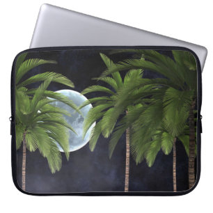 Housse Pour Ordinateur Portable Palmiers contre la lune