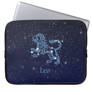 Housse Pour Ordinateur Portable Panneau Léo Constellation et Zodiaque avec étoiles