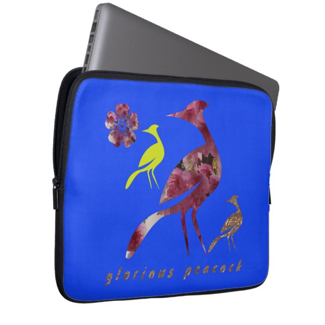 Housse Pour Ordinateur Portable paon glorieux (Devant droit)