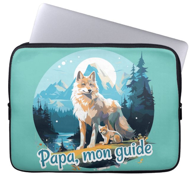 Housse Pour Ordinateur Portable Papa, mon guide (Devant)