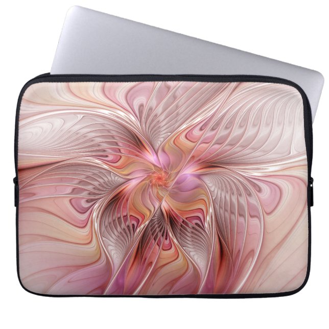 Housse Pour Ordinateur Portable Papillon Abstrait coloré Imaginaire Fractal Art (Devant)