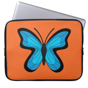 Housse Pour Ordinateur Portable Papillon bleu