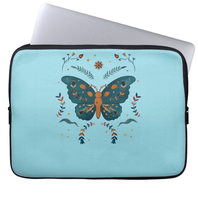 Housse Pour Ordinateur Portable Papillon folklorique mince (Devant)