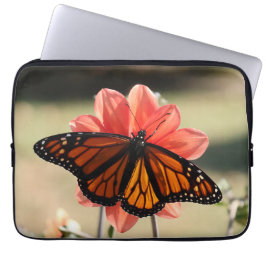 Housse Pour Ordinateur Portable Papillon monarque sur une Dahlia
