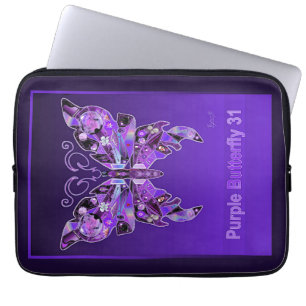 Housse Pour Ordinateur Portable Papillon pourpre 31