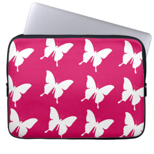 Housse Pour Ordinateur Portable Papillons monarques roses