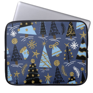 Housse Pour Ordinateur Portable Parties scintillant de Noël : Motif Vintage