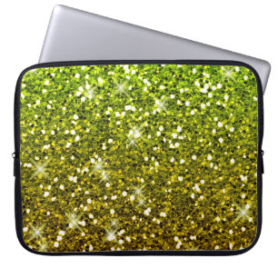 Housse Pour Ordinateur Portable Parties scintillant en or vert clair chatoyantes