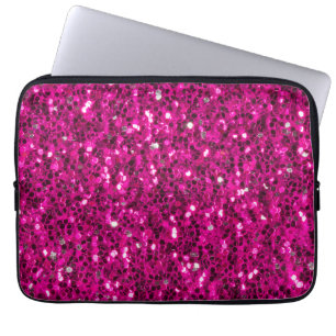 Housse Pour Ordinateur Portable Parties scintillant étincelante rose chaud