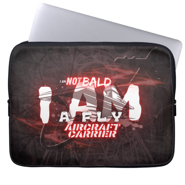 Housse Pour Ordinateur Portable Pas chauve, armée (Devant)