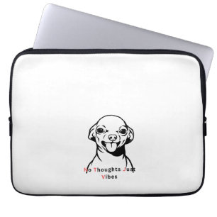 Housse Pour Ordinateur Portable Pas de pensées juste des vibes Design drôle de mèm