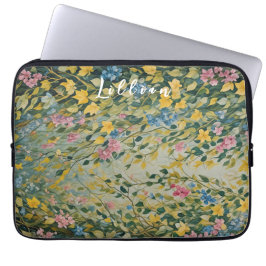 Housse Pour Ordinateur Portable Passage enchanté : Jardin secret Pastel