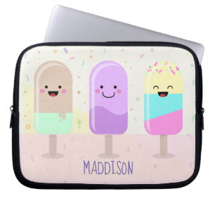 Housse Pour Ordinateur Portable Pastel Chibi Ice Lollies mignonette Personnalisé