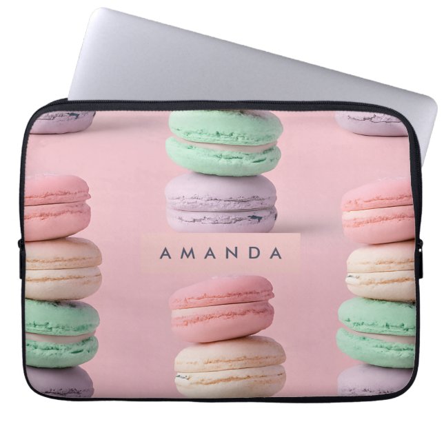 Housse Pour Ordinateur Portable Pastel Personnalisé Rainbow Macaron Délice (Devant)
