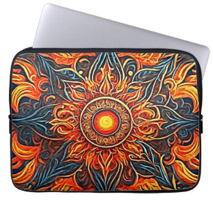 Housse Pour Ordinateur Portable Pastel Psychedelic Art - Mandala Visionnaire