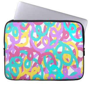 Housse Pour Ordinateur Portable Pastel Spirales Abstrait Imprimer