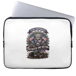 Housse Pour Ordinateur Portable Patriotique 1776 Hors Route Crâne Camion Monstre L