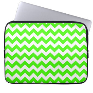 Housse Pour Ordinateur Portable Pattern de Lime Green White