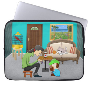 Housse Pour Ordinateur Portable PattesConfortables