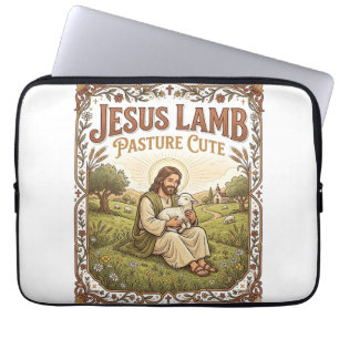 Housse Pour Ordinateur Portable Pâturage de Jésus agneau Mignon Pâturage de Jésus