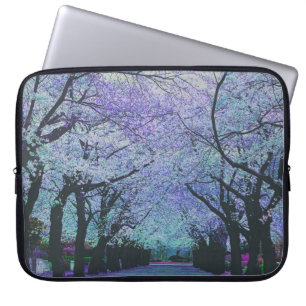 Housse Pour Ordinateur Portable Paysage coloré de fleurs de cerisiers de printemps