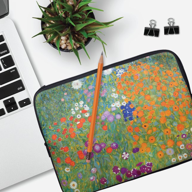 Housse Pour Ordinateur Portable Paysage de Bauerngarten Gustav Klimt (Créateur téléchargé)