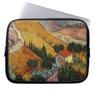 Housse Pour Ordinateur Portable Paysage de Vincent van Gogh   avec la Chambre et