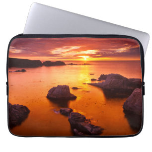 Housse Pour Ordinateur Portable Paysage marin orange, coucher de soleil, Californi