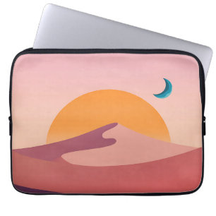 Housse Pour Ordinateur Portable Paysage minimaliste du désert au coucher du soleil