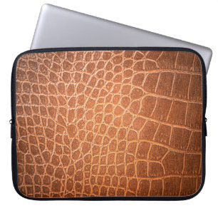 Housse Pour Ordinateur Portable peau Brown texture cuir fond, abstraite