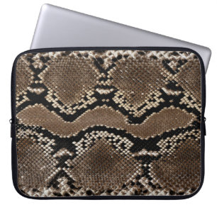 Housse Pour Ordinateur Portable Peau de serpent Python Faux Rock