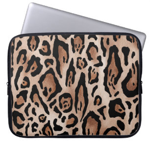 Housse Pour Ordinateur Portable Peau léopard : motif sans soudure.
