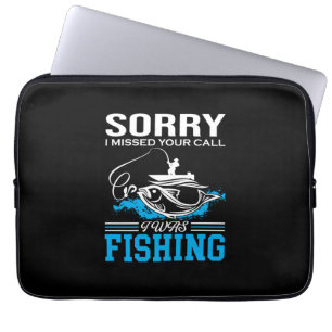 Housse Pour Ordinateur Portable Pêche Art Désolé J'Ai Pêché