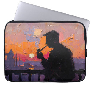 Housse Pour Ordinateur Portable peinture à l'huile Art of Pipe (Balcon #1)