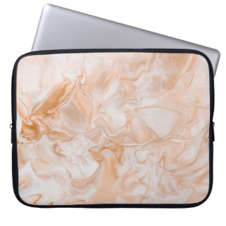 HOUSSE POUR ORDINATEUR PORTABLE PEINTURE ABSTRAITE BLANCHE ET BLEUE