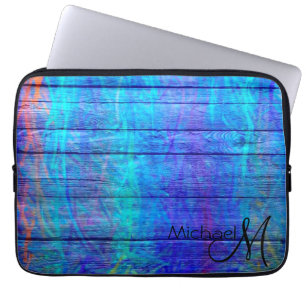 Housse Pour Ordinateur Portable Peinture Abstraite en bois coloré #4