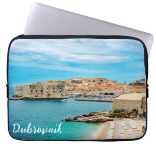 Housse Pour Ordinateur Portable Peinture de la plage de Dubrovnik
