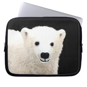 Housse Pour Ordinateur Portable Peinture de l'ours polaire - Art original de la fa