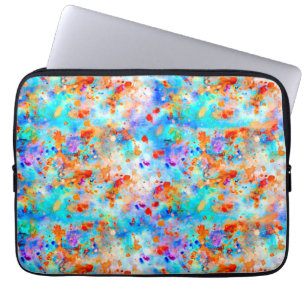 Housse Pour Ordinateur Portable Peinture de peinture arc-en-ciel de couleur vive A