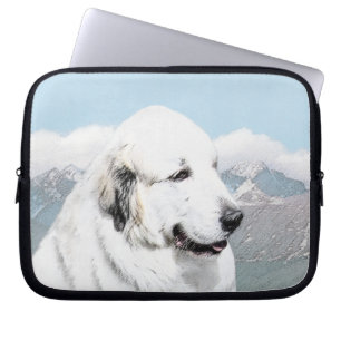 Housse Pour Ordinateur Portable Peinture des Pyrénées - Art original du chien