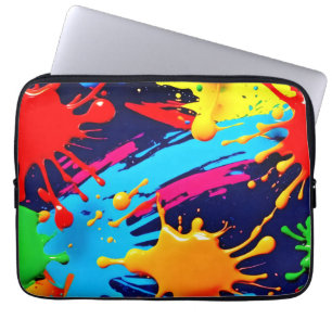 Housse Pour Ordinateur Portable Peinture néon vivante dans l'expression fluide