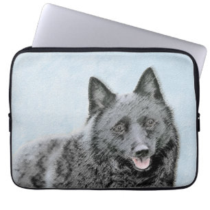 Housse Pour Ordinateur Portable Peinture Schipperke - Jolie illustration originale