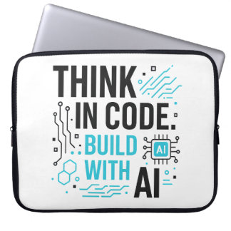 Housse Pour Ordinateur Portable Pensez Code Build AI Sleeve | Technologies du déve