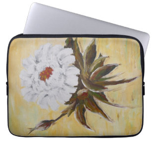 Housse Pour Ordinateur Portable Peony blanc