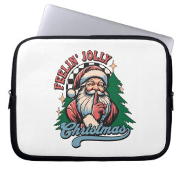 Housse Pour Ordinateur Portable Père Noël de Noël joyeux