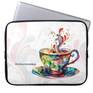 Housse Pour Ordinateur Portable Personnalisé Lover Café